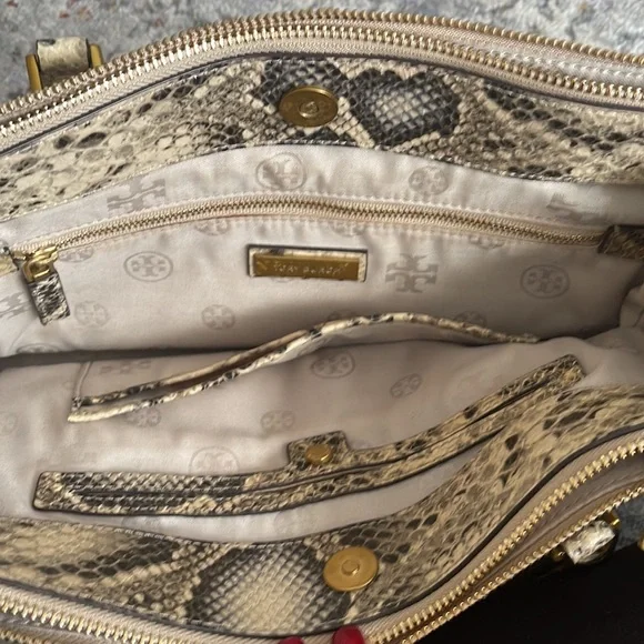 Tory Burch snakeskin Satchel display picture 1